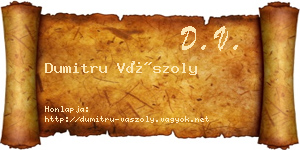Dumitru Vászoly névjegykártya